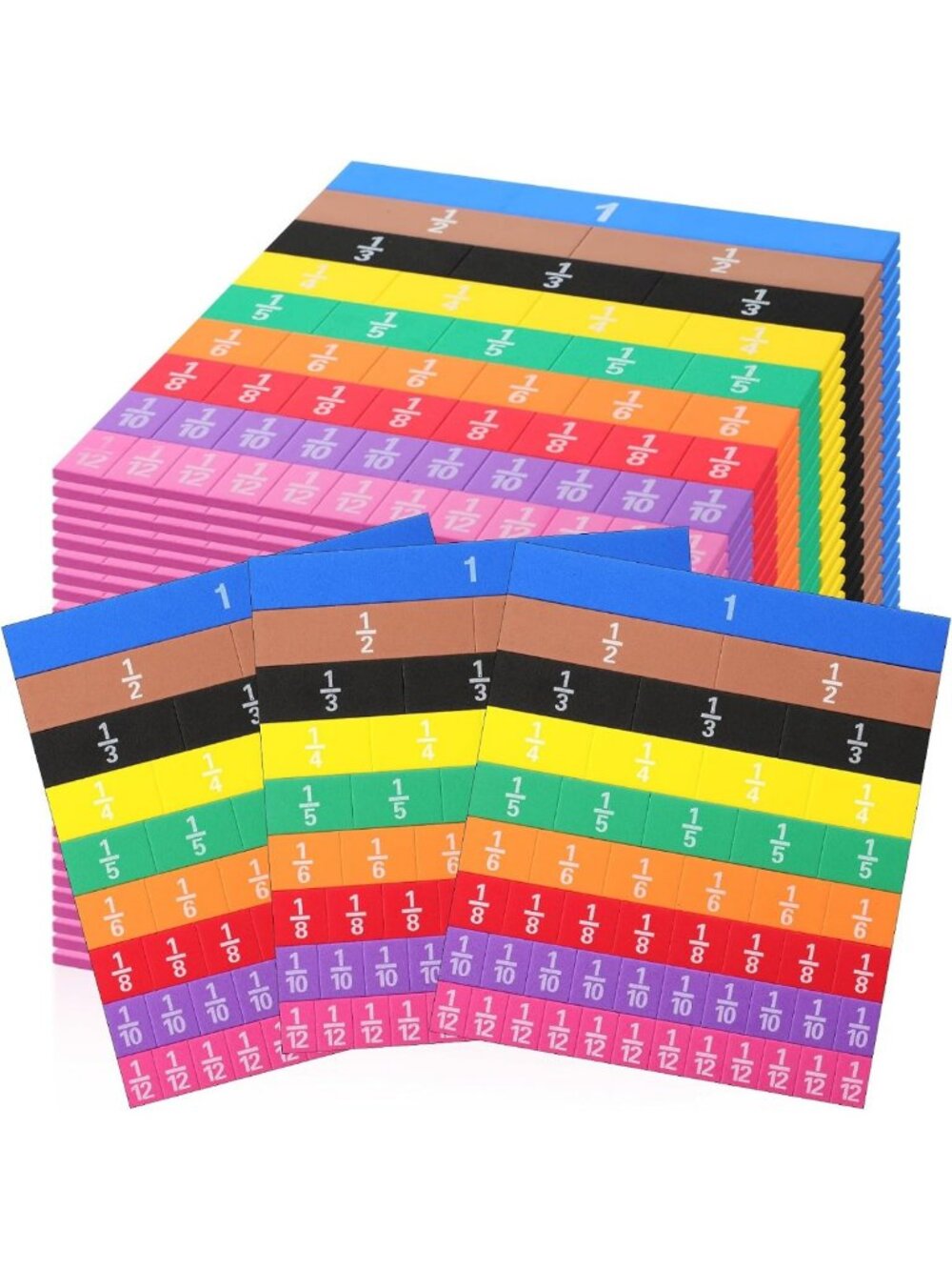 36 Sets Fraction Tiles for Math Classroom - Educational Manipulatives for Home